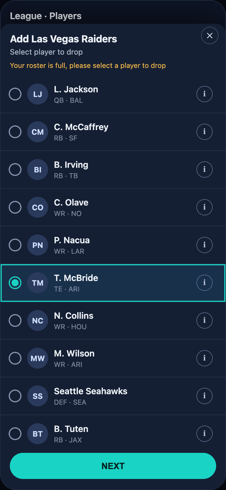 Whole row selects